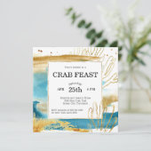 Crab Fest Party, Picknick oder Abendessen Einladung (Stehend Vorderseite)