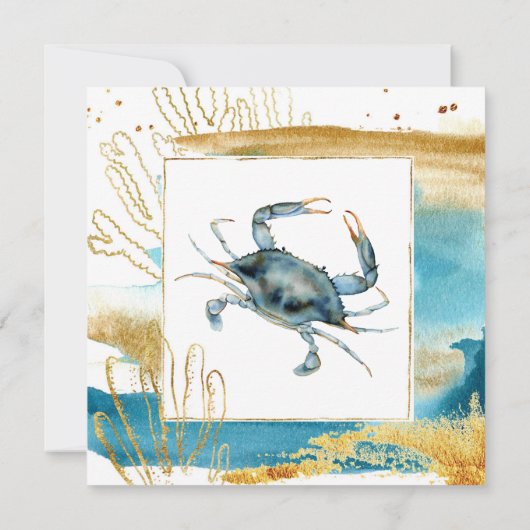 Crab Fest Party, Picknick oder Abendessen Einladung (Rückseite)