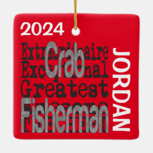 Crab Fisherman Extraordinaire CUSTOM Keramikornament