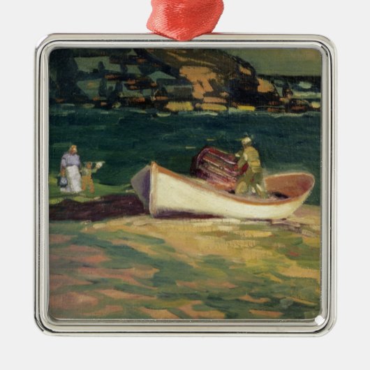 Crab Fisherman in Cape Elizabeth, Maine Ornament Aus Metall (Vorne)