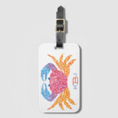 Crab-Gepäckmarke mit Initialen Gepäckanhänger (Vorderseite Vertikal)