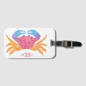 Crab-Gepäckmarke mit Initialen Gepäckanhänger (Vorderseite (Horizontal))