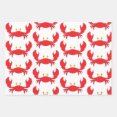 Crab Gingham Dots Geschenk Wrap Sheets Geschenkpapier Set (Vorderseite 2)