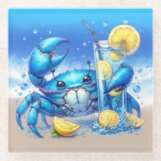 Crab Glass Untersetzer (Vorderseite)