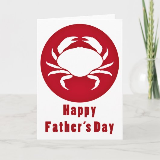 Crab Happy Father's Day Card Karte (Vorderseite)