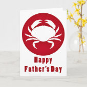 Crab Happy Father's Day Card Karte (Gelbe Blume)