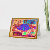 Crab Holiday Collage Feiertagskarte (Vorderseite)