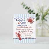Crab & Hummer! Einladung (Stehend Vorderseite)
