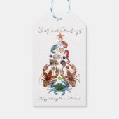 Crab Hummer Weihnachtsbaum Crustacean Sea Holiday Geschenkanhänger (Rückseite)