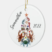 Crab Humster Weihnachtsbaum Crustacean Keramik Ornament (Links)
