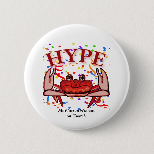 Crab Hype, MeWarriorFrau auf Twitch Button (Vorderseite)