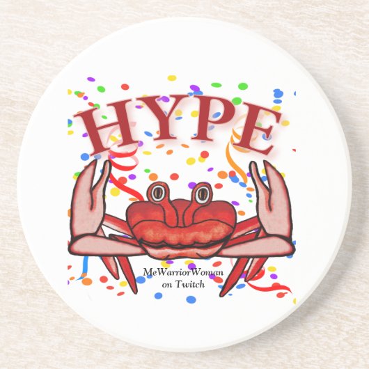 Crab Hype, MeWarriorFrau auf Twitch Getränkeuntersetzer (Vorne)