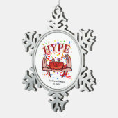 Crab Hype, MeWarriorFrau auf Twitch Schneeflocken Zinn-Ornament (Rechts)