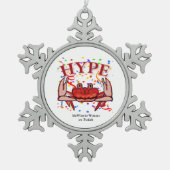 Crab Hype, MeWarriorFrau auf Twitch Schneeflocken Zinn-Ornament (Vorderseite)