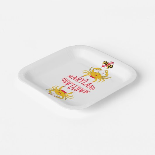 Crab in Maryland Pappteller (Gewinkelt)