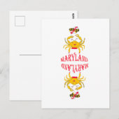 Crab in Maryland Postkarte (Vorne/Hinten)