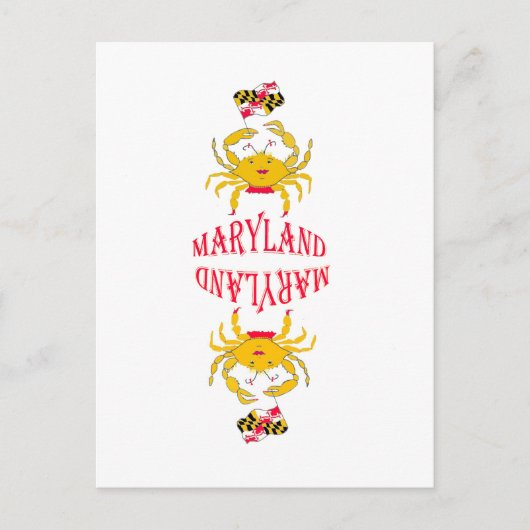 Crab in Maryland Postkarte (Vorderseite)