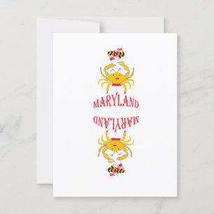 Crab in Maryland Postkarte