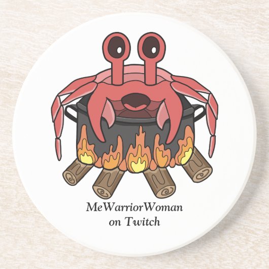 Crab in Pot, MeWarriorFrau auf Twitch Getränkeuntersetzer (Vorne)