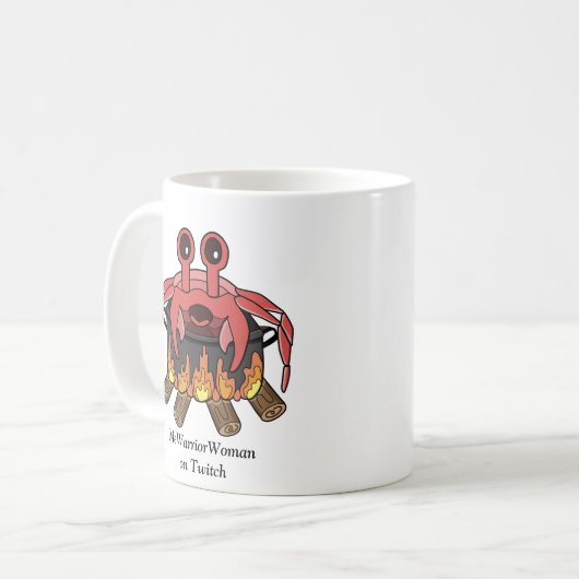 Crab in Pot, MeWarriorFrau auf Twitch Kaffeetasse (Vorderseite Links)
