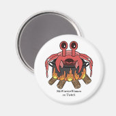 Crab in Pot, MeWarriorFrau auf Twitch Magnet (Vorderseite/Rückseite)