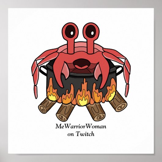 Crab in Pot, MeWarriorFrau auf Twitch Poster (Vorne)