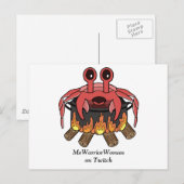 Crab in Pot, MeWarriorFrau auf Twitch Postkarte (Vorne/Hinten)