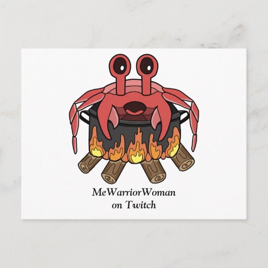Crab in Pot, MeWarriorFrau auf Twitch Postkarte (Vorderseite)