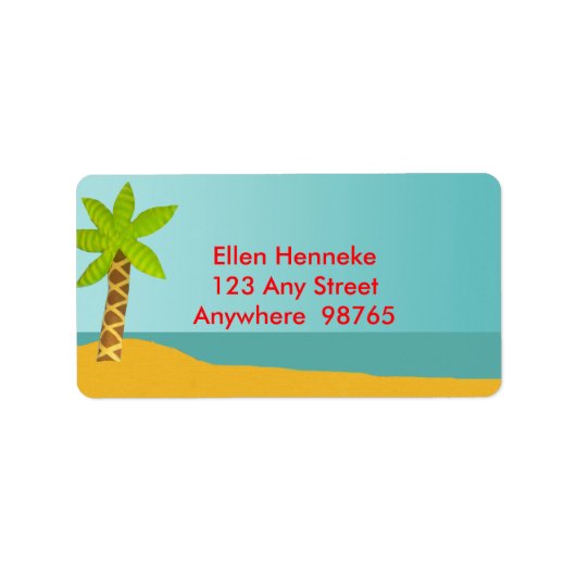 Crab Island Adressaufkleber (Vorne)