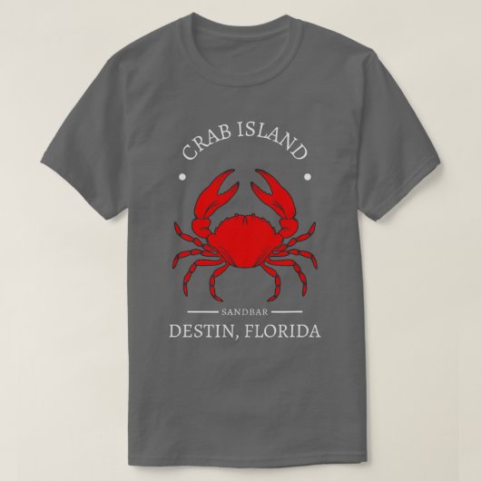 Crab Island Destin Florida Sandbar Souvenir T-Shirt (Design vorne)