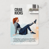 Crab Kicks Fitness Card with Pink Backing Save The Date (Vorderseite)