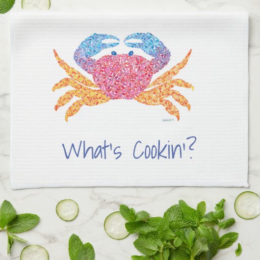 Crab Kitchen Handtuch (Gefaltet)