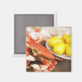 Crab & Lemons Kitchen Magnet (Vorderseite/Rückseite)