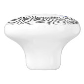 Crab Mandala Blue Keramikknauf (Seitenansicht)