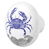 Crab Mandala Blue Keramikknauf (Rechts)