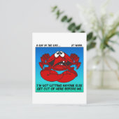 Crab Mentality am Arbeitsplatz Postkarte (Stehend Vorderseite)