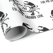 Crab Monogram im Schwarzen Stift Geschenkpapier (Rolleneckpunkt)
