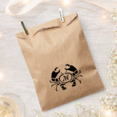 Crab Monogram im Schwarzen Stift Geschenktütchen (Ausgeschnitten)