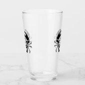 Crab Monogram im Schwarzen Stift Glas (Links)