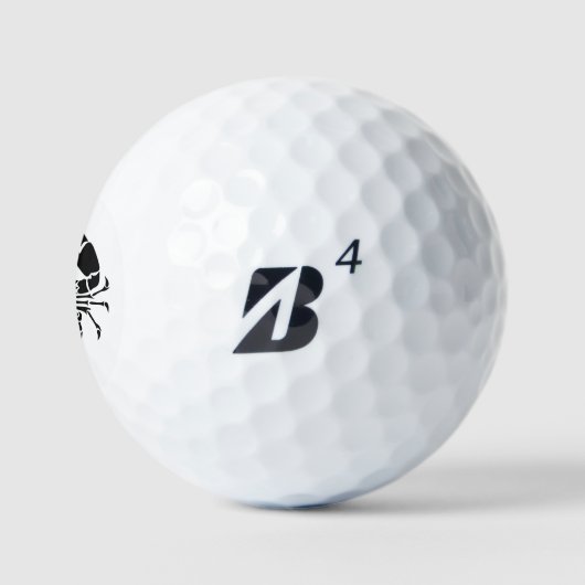 Crab Monogram im Schwarzen Stift Golfball (Logo)