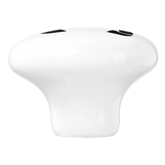 Crab Monogram im Schwarzen Stift Keramikknauf (Seitenansicht)