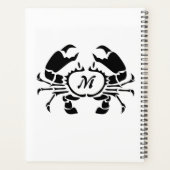 Crab Monogram im Schwarzen Stift Planer (Rückseite)