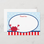 Crab Nautic Dankeschön Hinweise Mitteilungskarte (Vorne/Hinten)