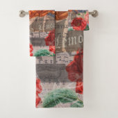 Crab Nautical Beach Seafood Art Badhandtuch Set (Insitu)