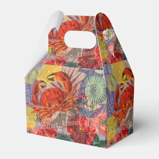 Crab Nautical Beach Seafood Art Geschenkschachtel (Vorderseite)
