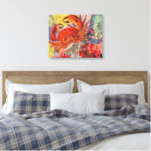 Crab Nautical Beach Seafood Art Leinwanddruck (Insitu (Schlafzimmer))