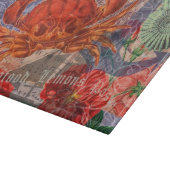 Crab Nautical Beach Seafood Art Schneidebrett (Ecke)