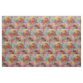 Crab Nautical Beach Seafood Art Stoff (Fat Quarter (45,7 x 55,9 cm))
