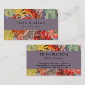 Crab Nautical Beach Seafood Art Visitenkarte (Vorne/Hinten)