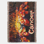 Crab Nautical Coastal Beach Cancer Personalisiert Decke (Vorderseite Vertikal)